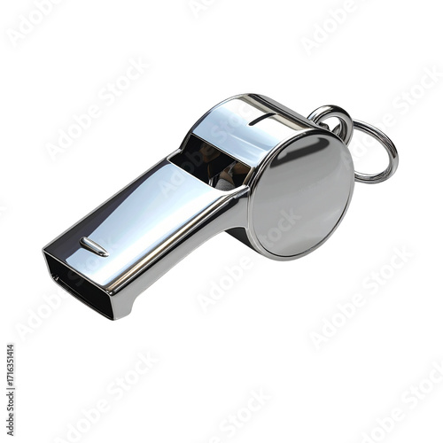 Classic silver chrome metal whistle