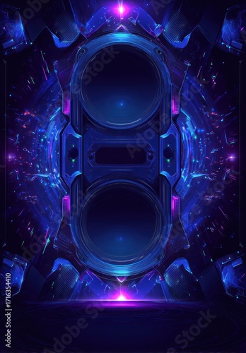 Abstract technology speakers