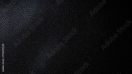 Wallpaper Mural Close-up of black leather texture, highlighting luxurious material details with soft overhead lighting. Torontodigital.ca