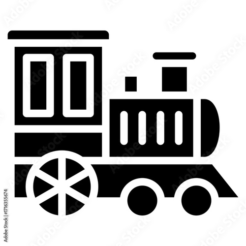 Locomotive  Icon Element For Design