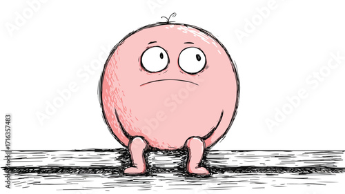 Professional Sad and Depressed Cartoon Vector Illustration