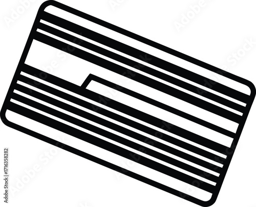 A 3D black and white arrow sign on an asphalt road with a pyramid-like design is a conceptual vector illustration