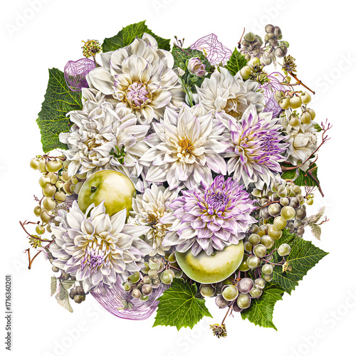 bouquet of spring flowers vector illustration