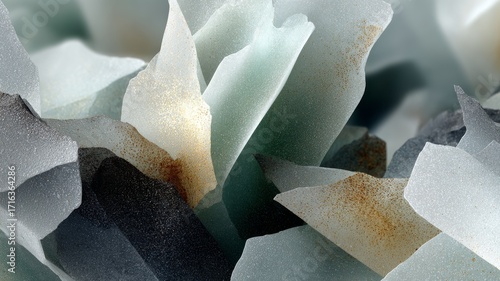 ice shards abstract repeat, prismatic facets, subtle grain