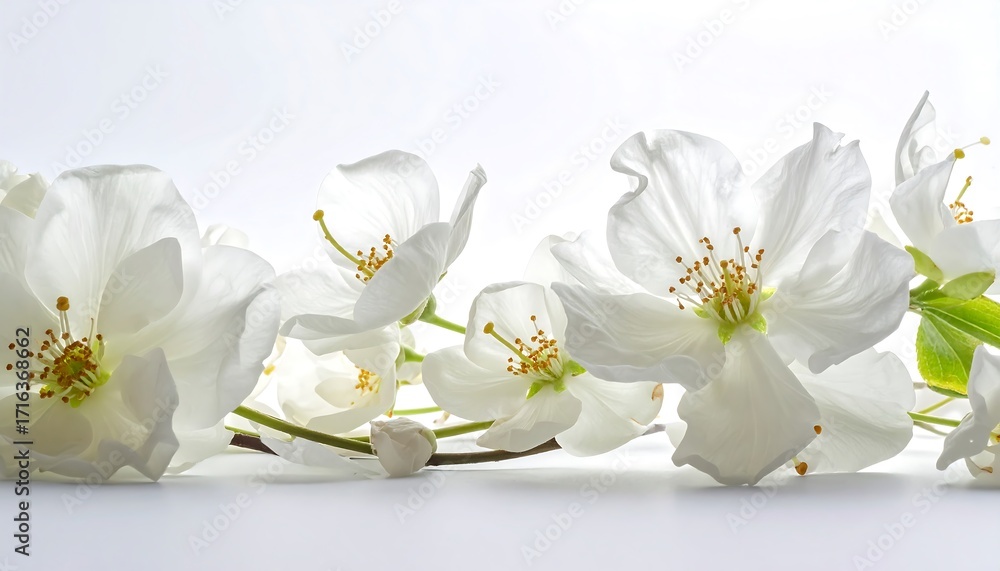Obraz premium Delicate white blossoms in soft focus