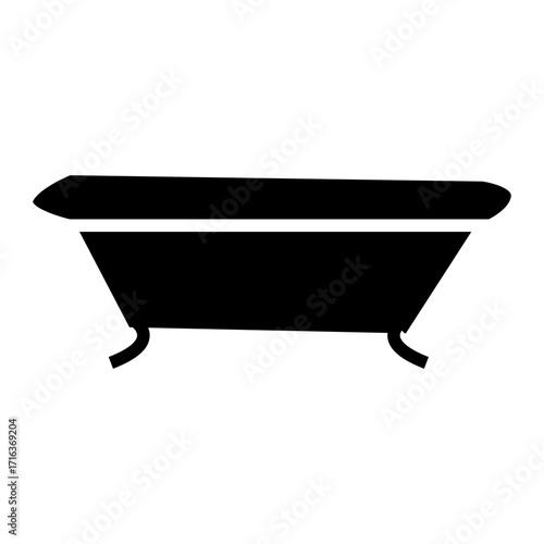 black bath tub isolated on white
