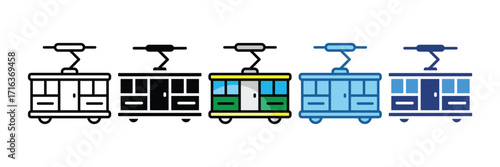 Tram  Icon Element For Design
