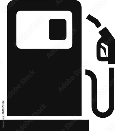 Modern fuel pump icon clean graphic automotive energy station transportation service concept vector