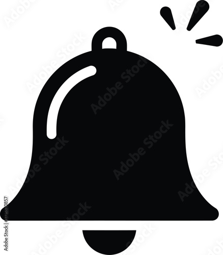 Notification bell alert symbol simple icon announcement alert ringing alert signal vector