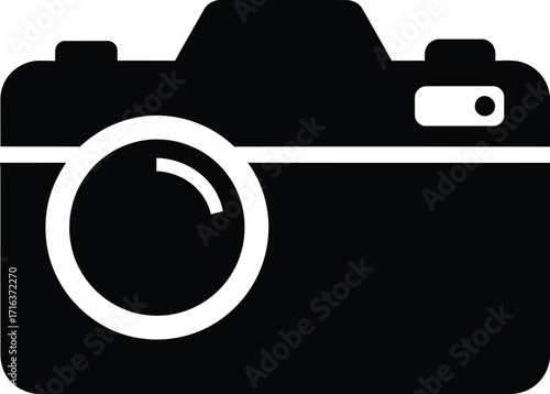 Classic retro camera icon simple vector graphic photography symbol vector