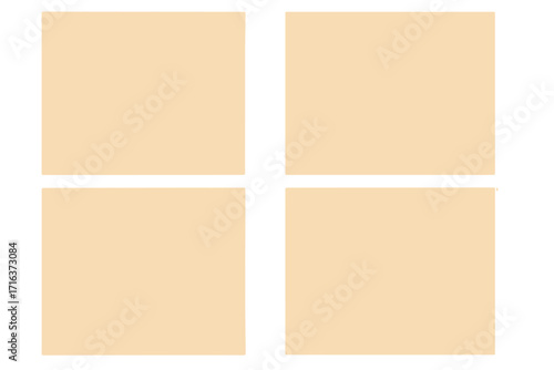 Set of craft paper textures. Vector vintage grunge backdrop. Light ecru eggshell cardboard surface. Recycled fibrous paper background for design. Speckled grain page.