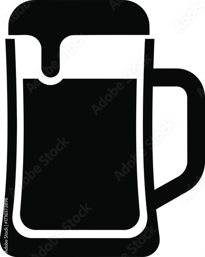 Isolated beer mug icon simple vector illustration of refreshing ale beverage drink vector