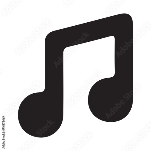 music note icon on white background