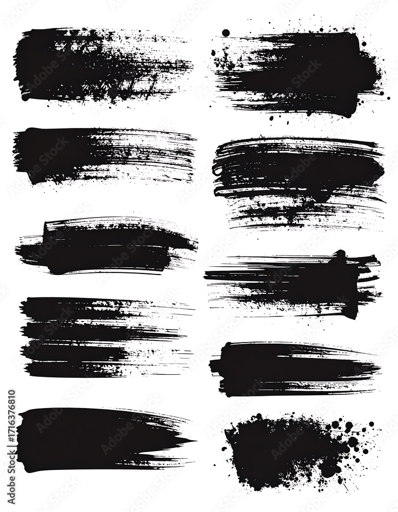 Fototapeta premium Abstract brush strokes (1)