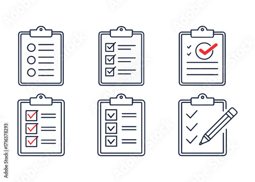 Checklist variations for project planning and task management efficiency and successful completion of business goals paperwork