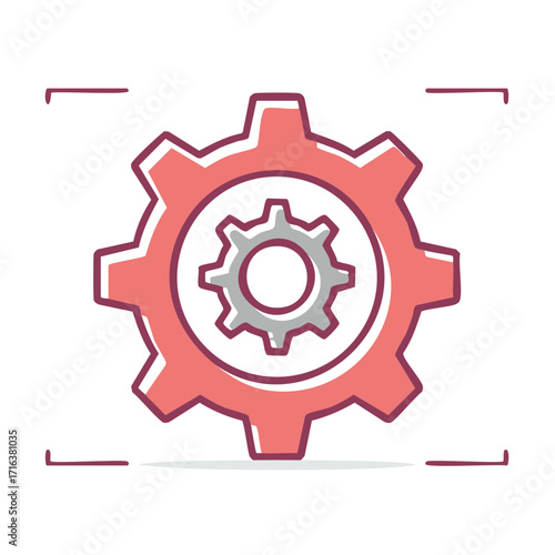 Interlocking gears conceptualizing mechanical industry and teamwork