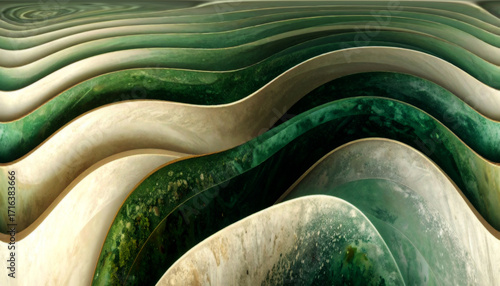 abstract background of green wall