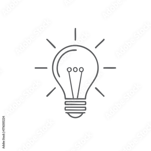 Light bulb illustration icon isolated concept