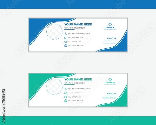 Modern and minimalist email signature or email  template design.