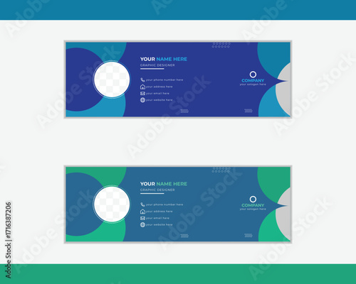 Modern and minimalist email signature or email  template design.