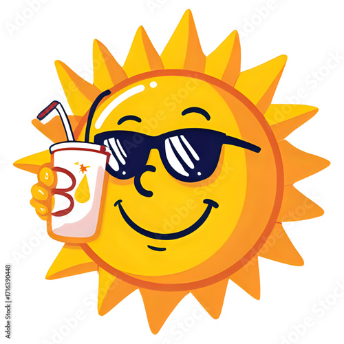 sun cartoon character | sun with glasses | sun with sunglasses