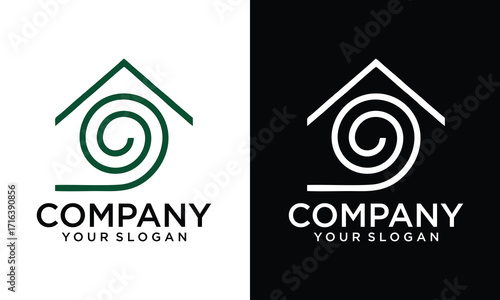Creative Real estate logo design.  modern and elegant style design. bussines logo design template