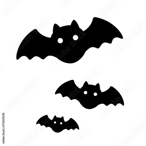 Halloween illustration:：cute bat illustration