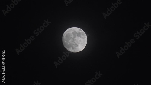 Beautiful clear shot of a full moon on a clear night