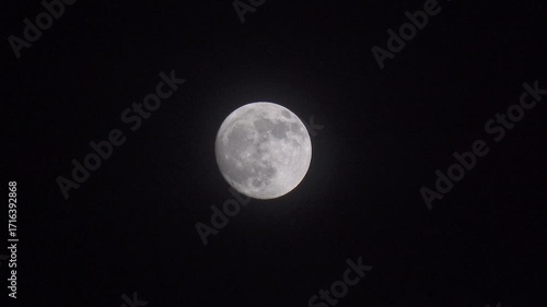 Beautiful clear shot of a full moon on a clear night