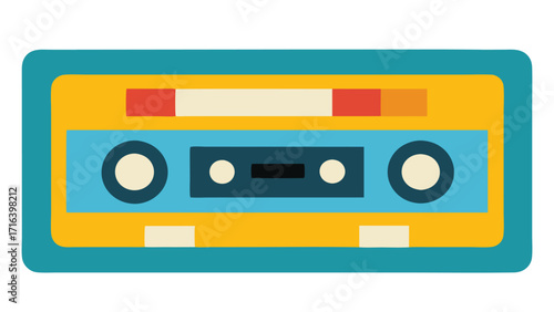 Cassette tape player vector design with navigation and level bars for a music website menuCassette tape player vector design with navigation and level bars for a music website menu