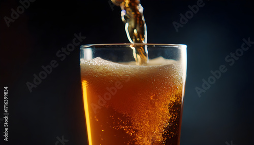 Wallpaper Mural Super Slow Motion of Pouring Beer into Pint Glass, Camera Move. Filmed on High Speed Cinema Camera Torontodigital.ca