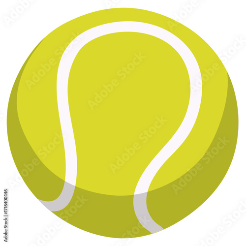 Tennis ball illustration. Editable color vector