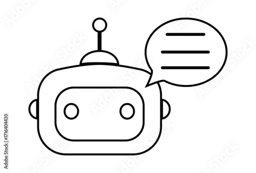 AI Chat bot, Vector Illustration