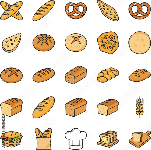 Global Bread Icons