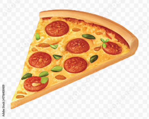 realistic 3d delicious fast food icons (fried chicken,  pizza slice , french fries ) set isolated on transparent background