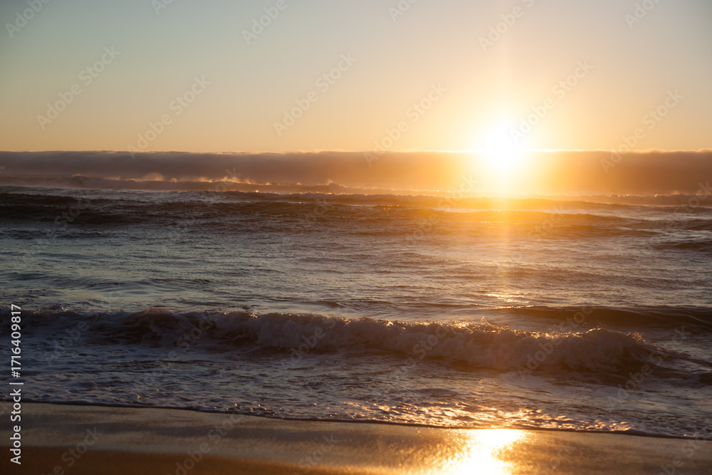 Naklejka premium Galician beach landscape, Galicia, Spain. Do Rostro beach.