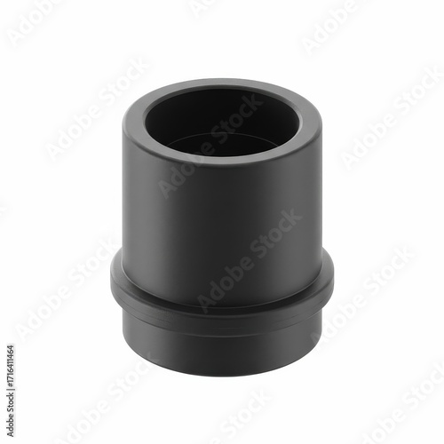 Black plastic conduit bushing for electrical applications  