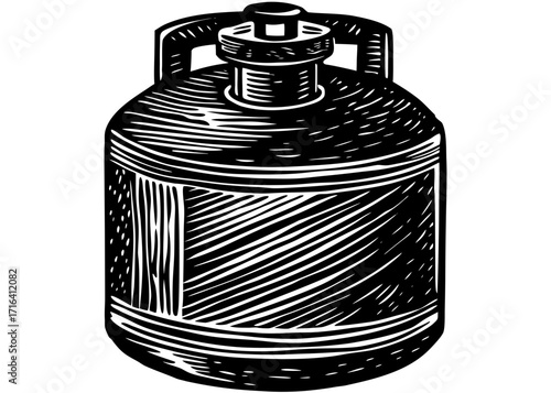 Gas Cylinder Silhouette, Laboratory Science SVG, PNG