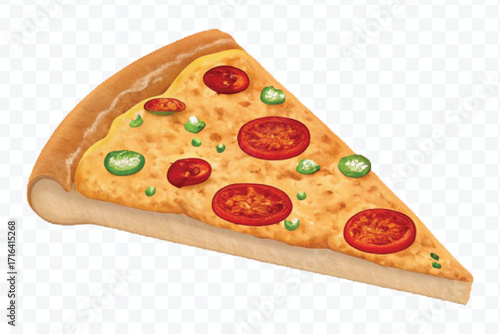 realistic 3d delicious fast food icons (fried chicken,  pizza slice , french fries ) set isolated on transparent background