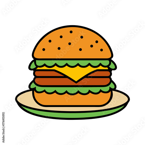 delicious double cheeseburger 