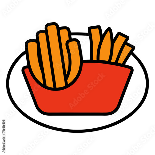 Hand fried potatoes on a plate