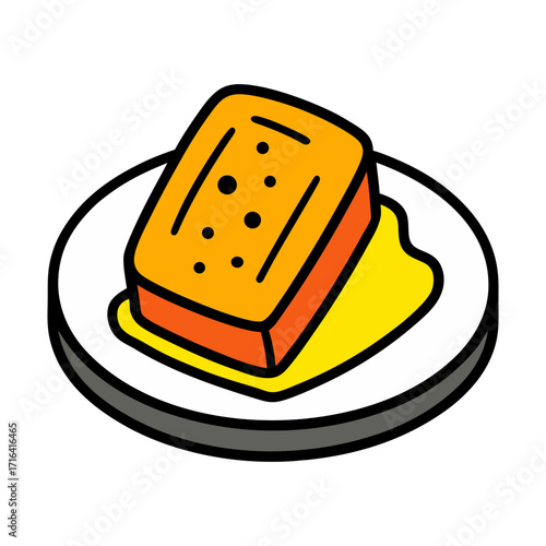 grilled cheese in plate