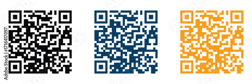 QR code icon vector on white background