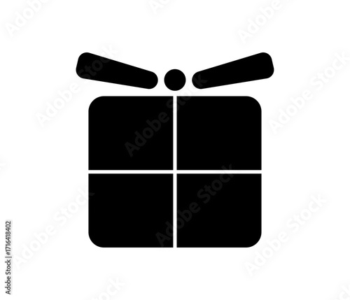 gift box icon. surprise or present symbol