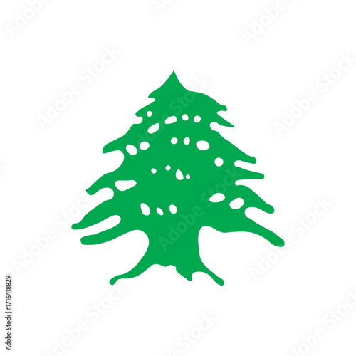 Lebanese Cedar Tree. Lebanon flag element
