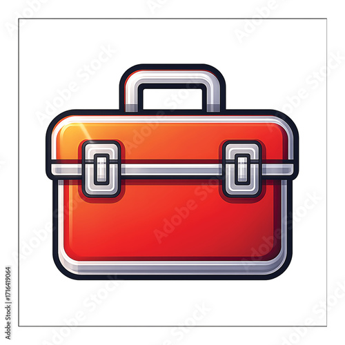 Glossy Red Toolbox Icon