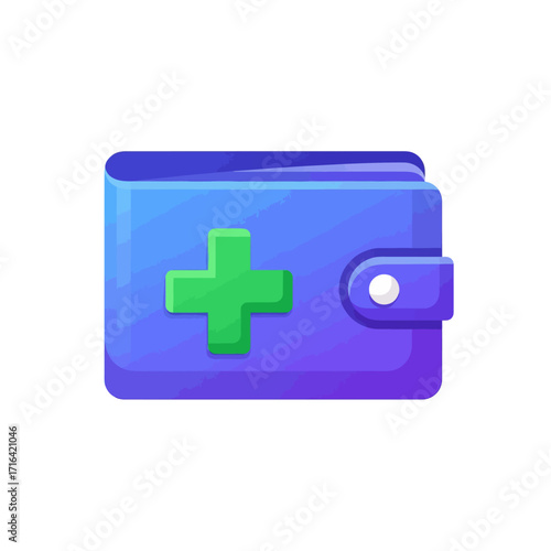 Wallet icon with a green plus symbol. Represents adding funds, increasing savings, or a positive financial status.