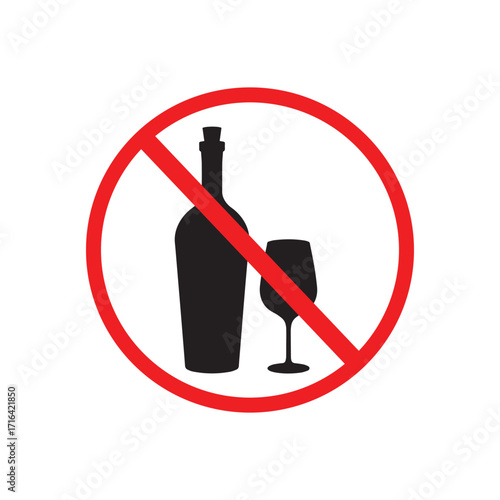 No alcohol allowed prohibition, forbidden, liquor ban, no drinking