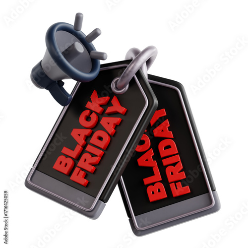 Black Friday Sale Prices Grab Festive Deals with Promo Tags & a Megaphone Alert for Amazing Seasonal Shopping Savings!