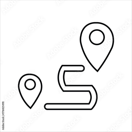 itinerary icons. simple line vector